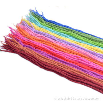 Afro Long Ombre Color Nepal Felted Wool Soft Synthetic Dreadlocks Crochet Hair Braiding Extensions For Black Women